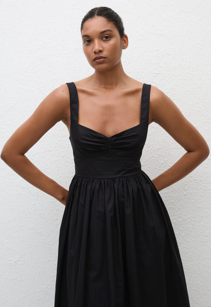 Bralette Midi Dress - Black - Matteau