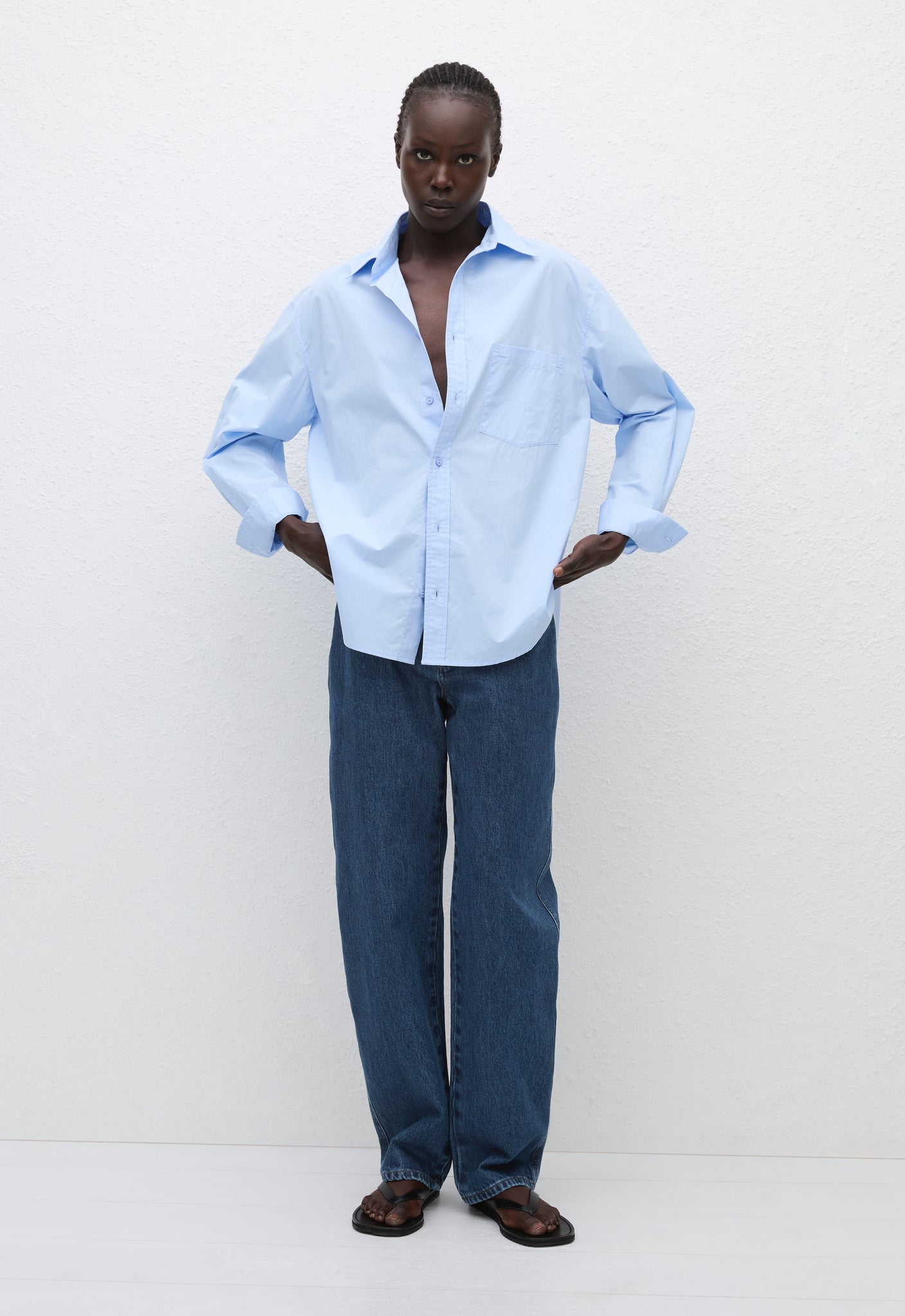 Relaxed Shirt - Powder Blue - Matteau