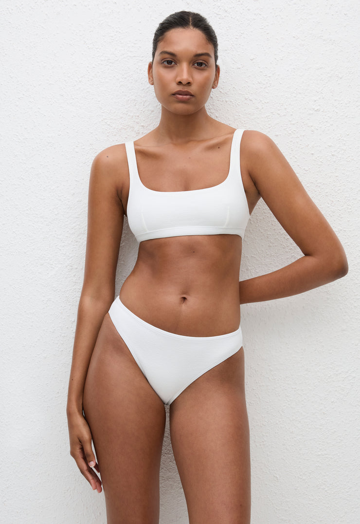 Nineties Crop Top - Chalk Crinkle - Matteau