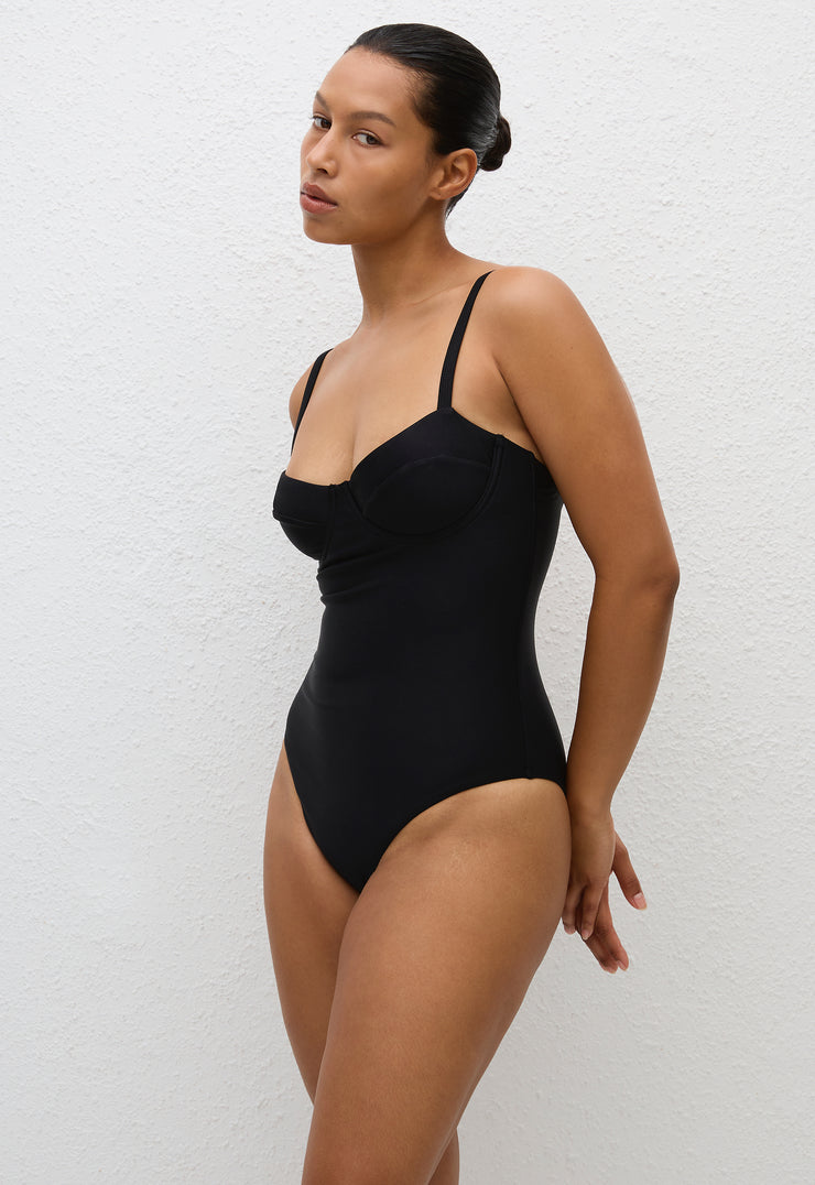 Balconette Maillot - Deep Black - Matteau