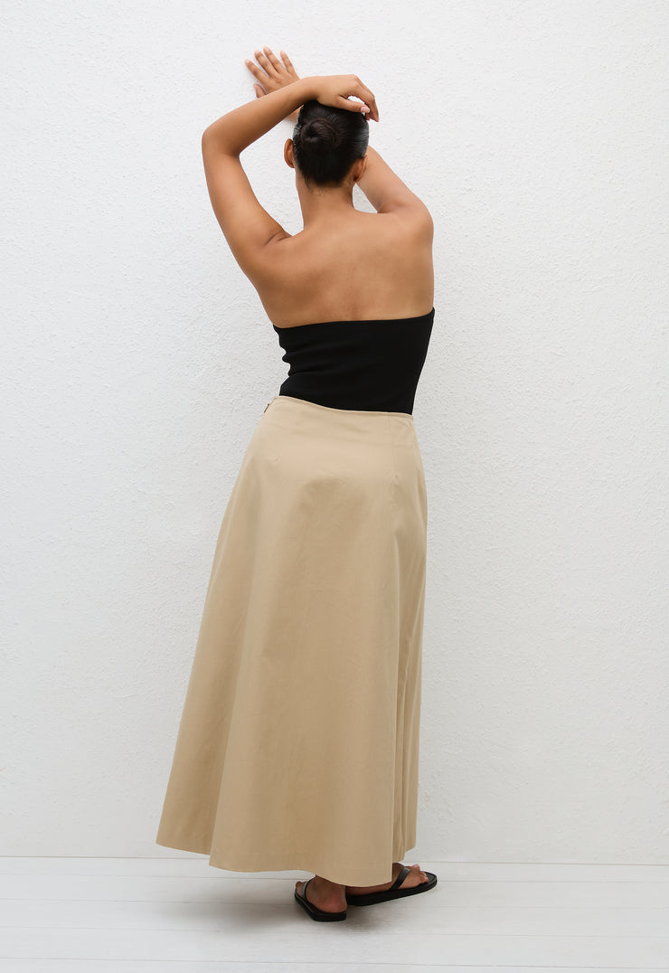 A-Line Skirt - Sand - Matteau