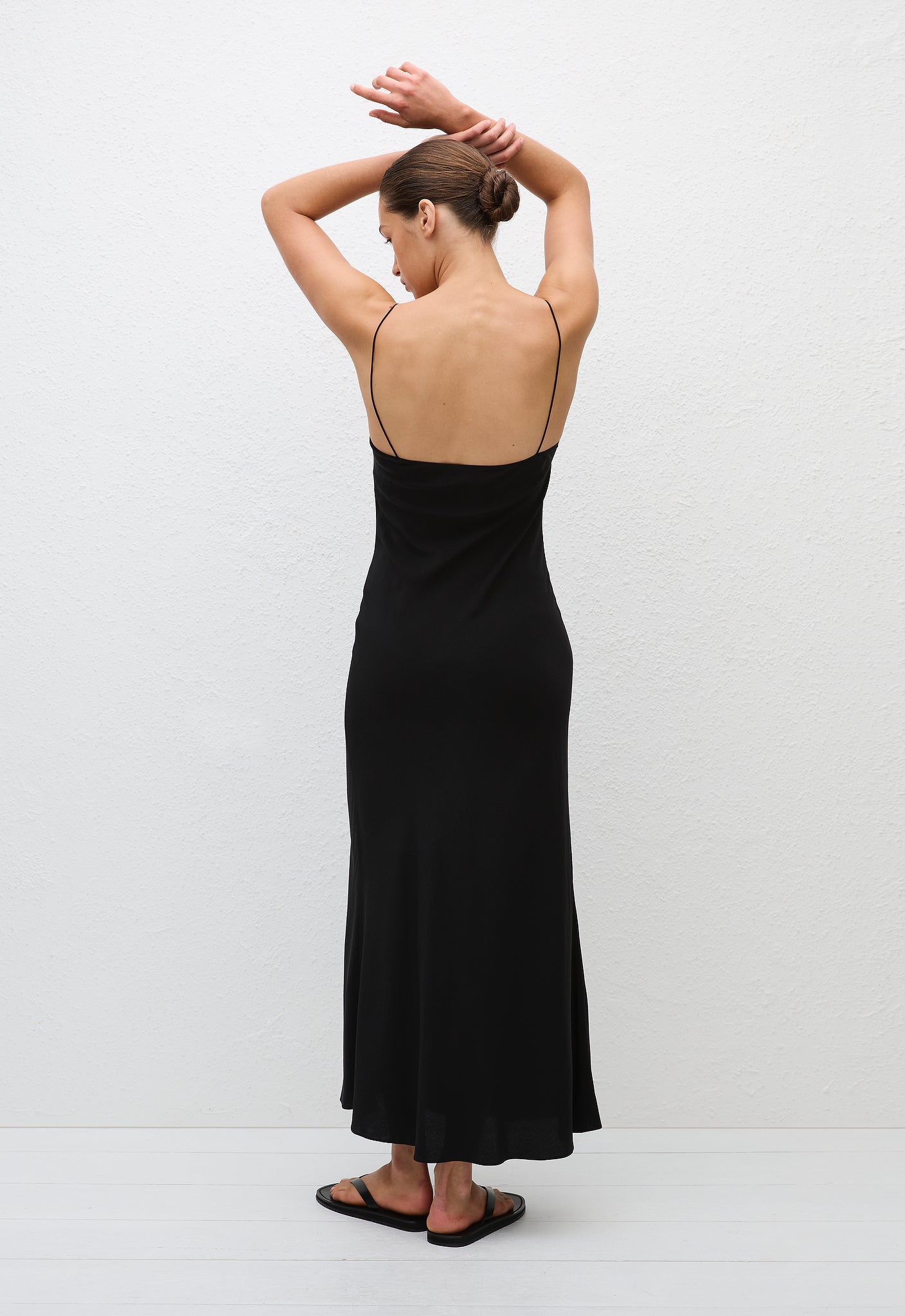 Square Slip Dress - Black - Matteau