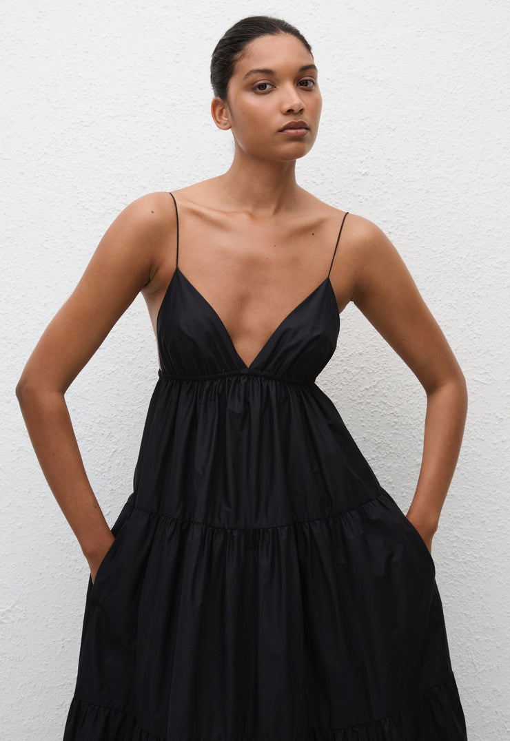 Triangle Tiered Sundress - Black - Matteau