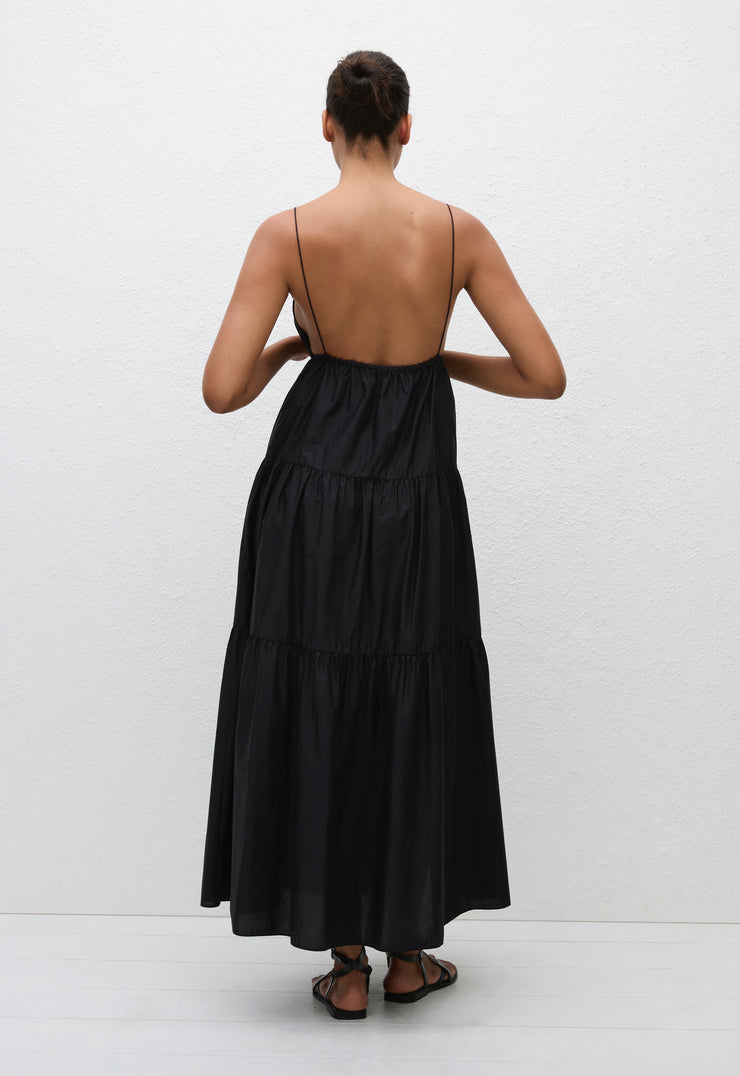 Triangle Tiered Sundress - Black - Matteau