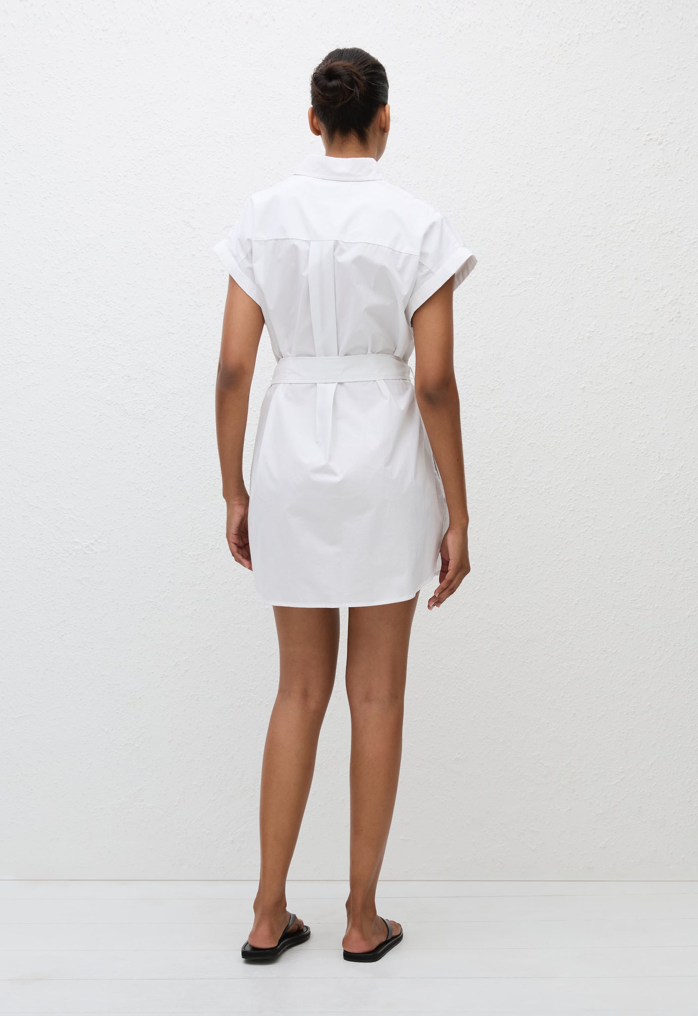 Mini Shirt Dress - White - Matteau