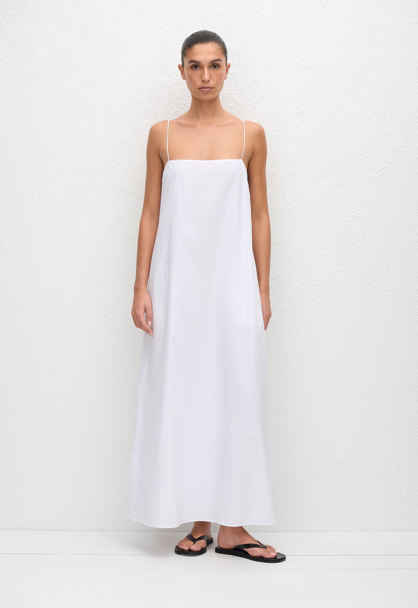 Square Cami Sundress - White - Matteau