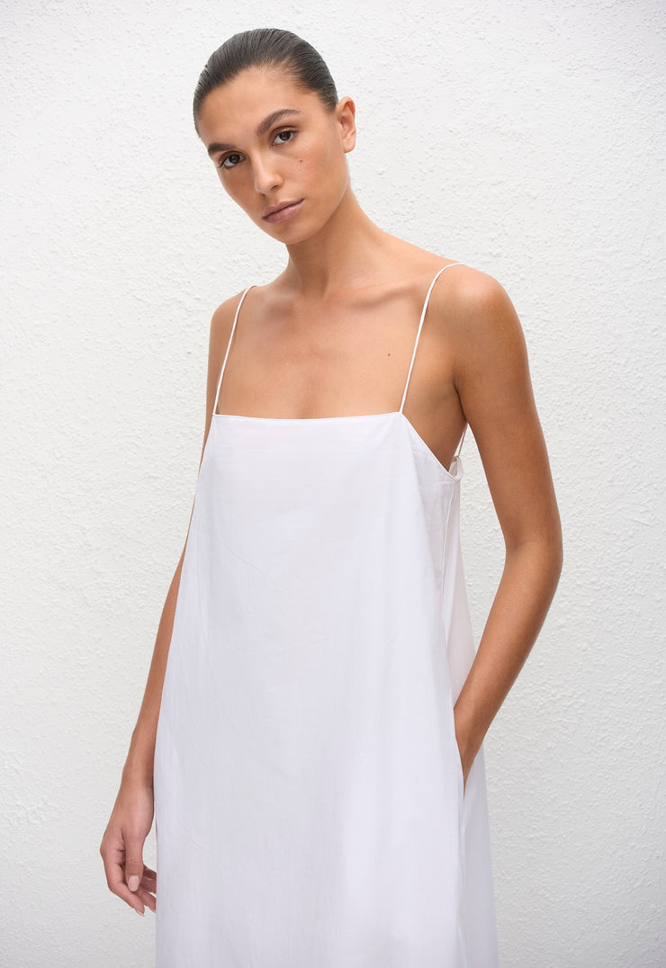 Square Cami Sundress - White - Matteau