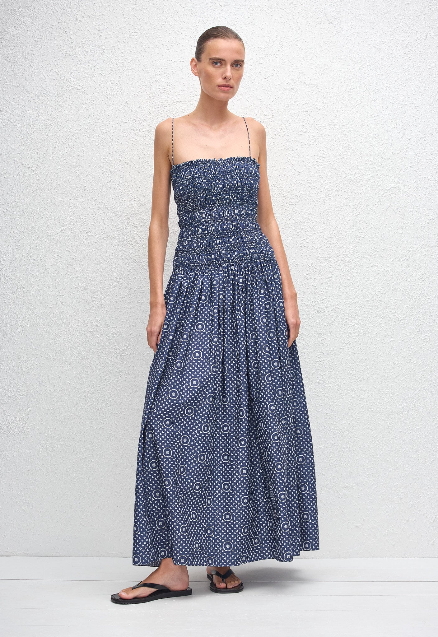 Shirred Drop Waist Dress - Bluebell - Matteau