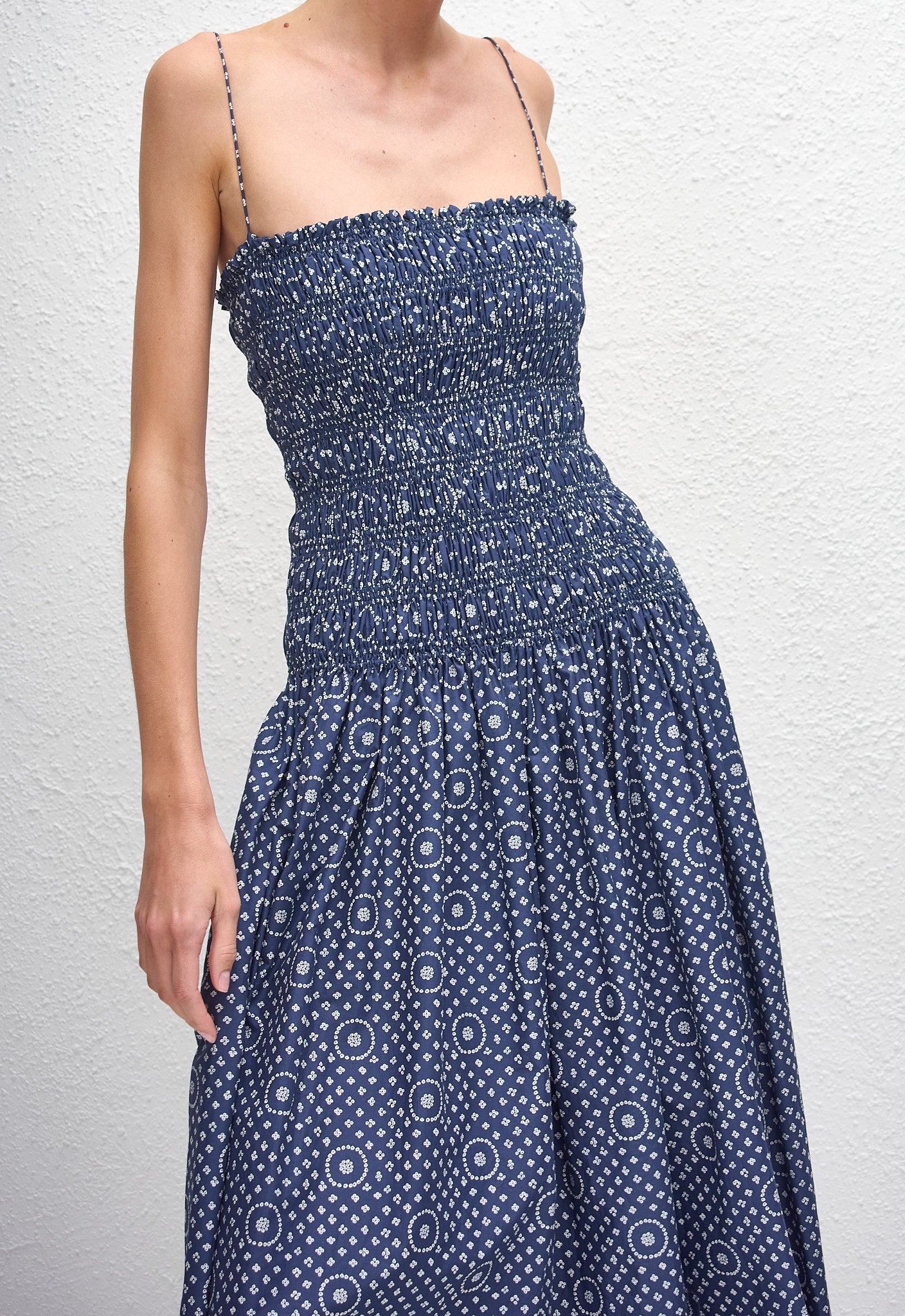 Shirred Drop Waist Dress - Bluebell - Matteau