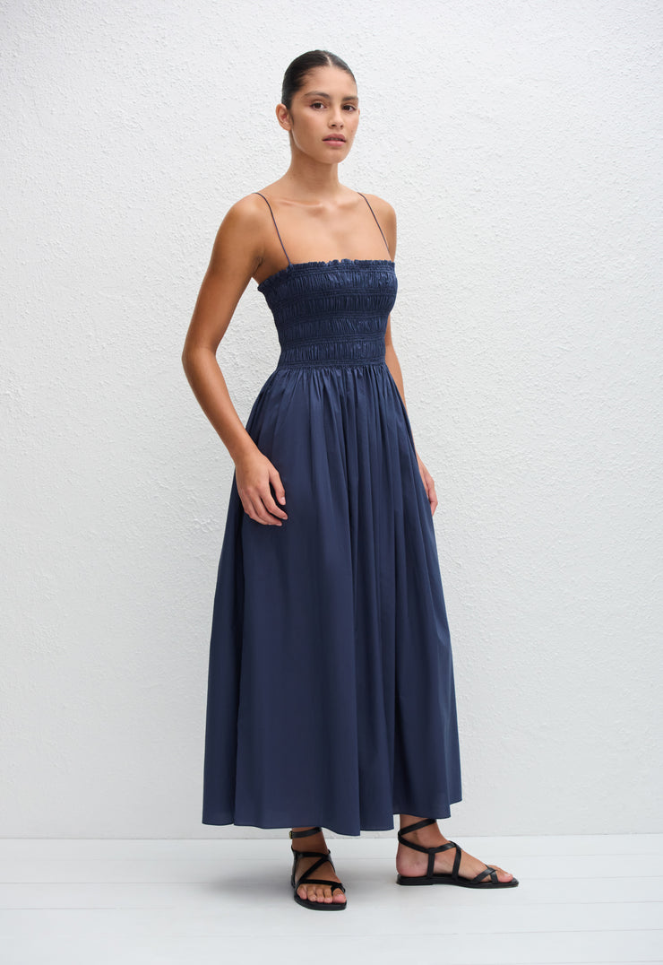 Shirred Bodice Dress - Dusk - Matteau