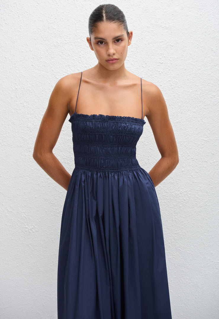 Shirred Bodice Dress - Dusk - Matteau