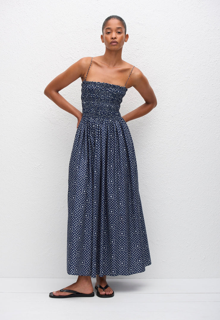 Shirred Bodice Dress - Bluebell - Matteau