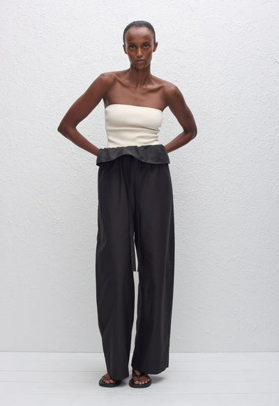 Strapless Knit Top - Ecru - Matteau
