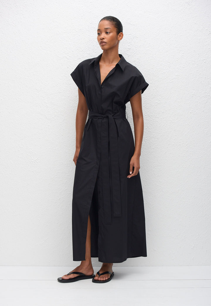 Sleeveless Shirt Dress - Black - Matteau Sleeveless Shirt Dress - Black - Matteau
