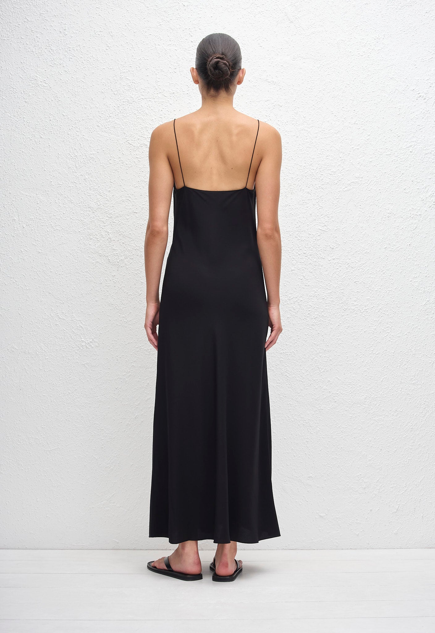 Square Slip Dress - Black - Matteau