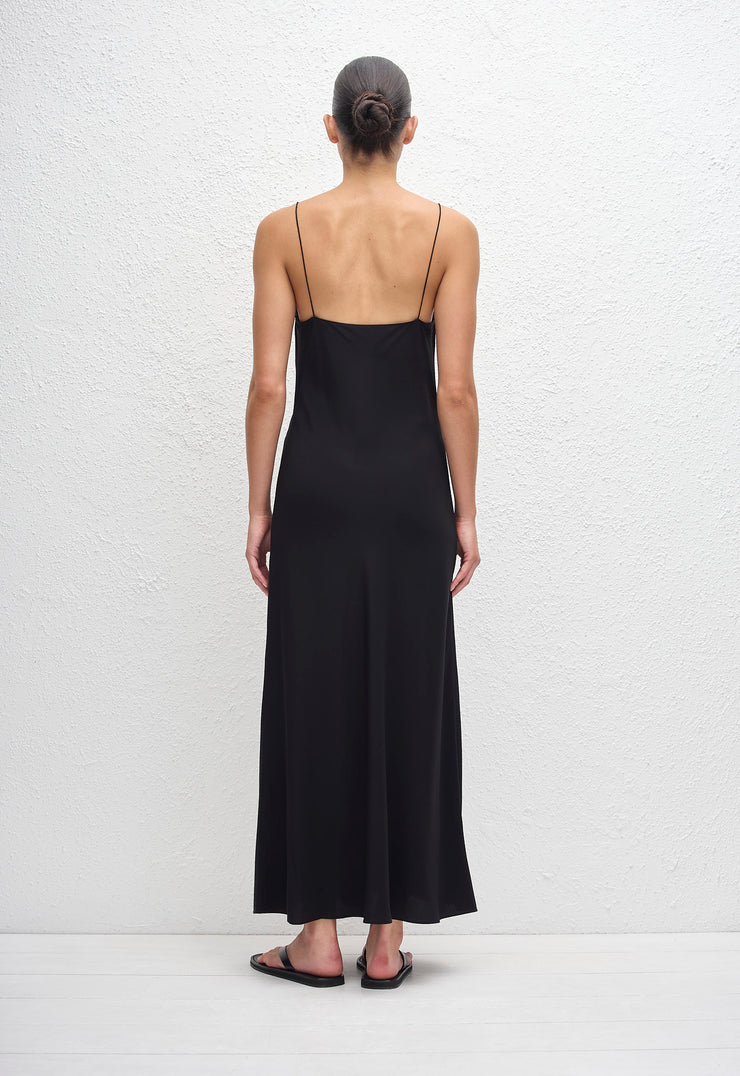 Square Slip Dress - Black - Matteau