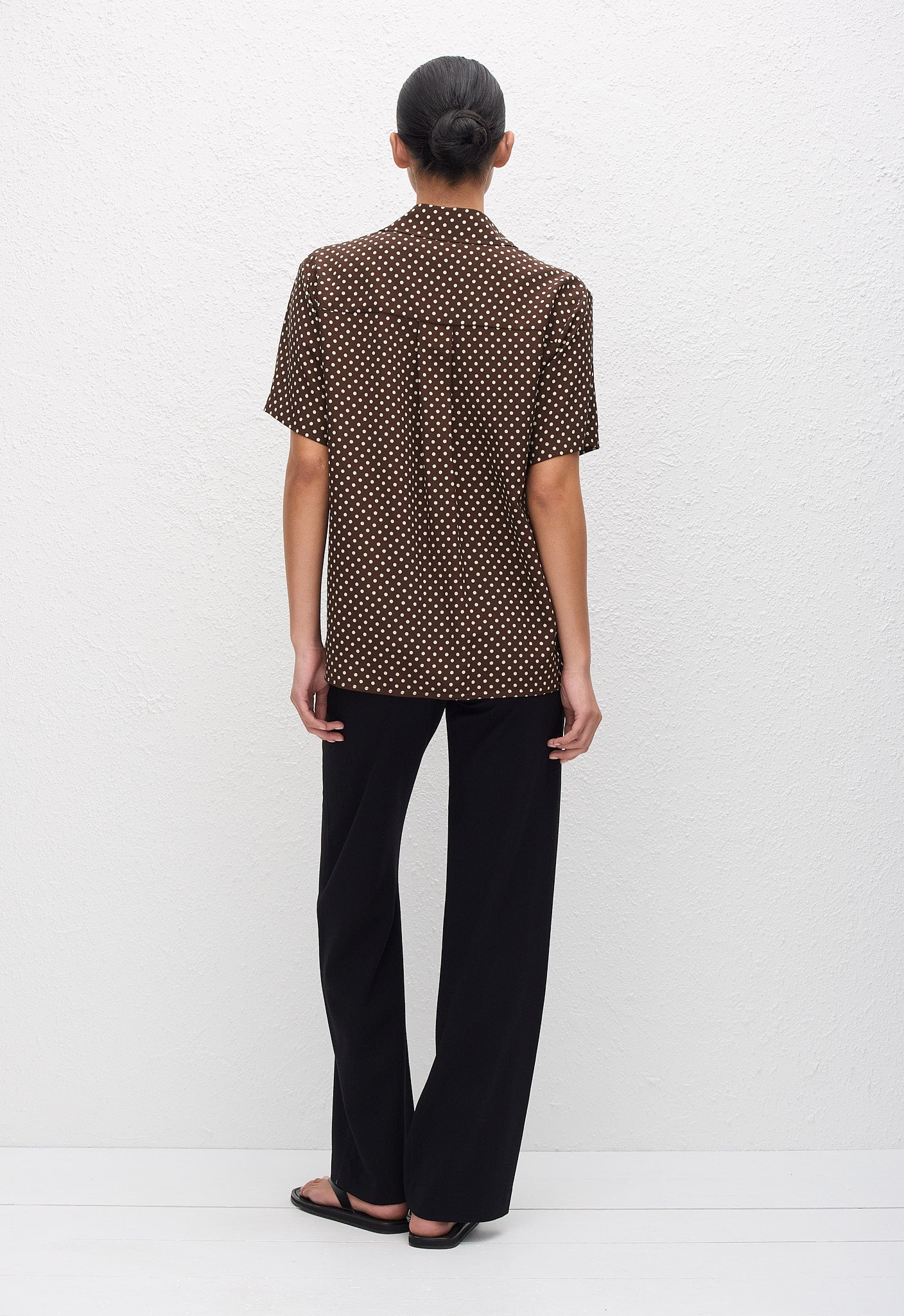 Short Sleeve Shirt - Polka Dot (Chocolate) - Matteau