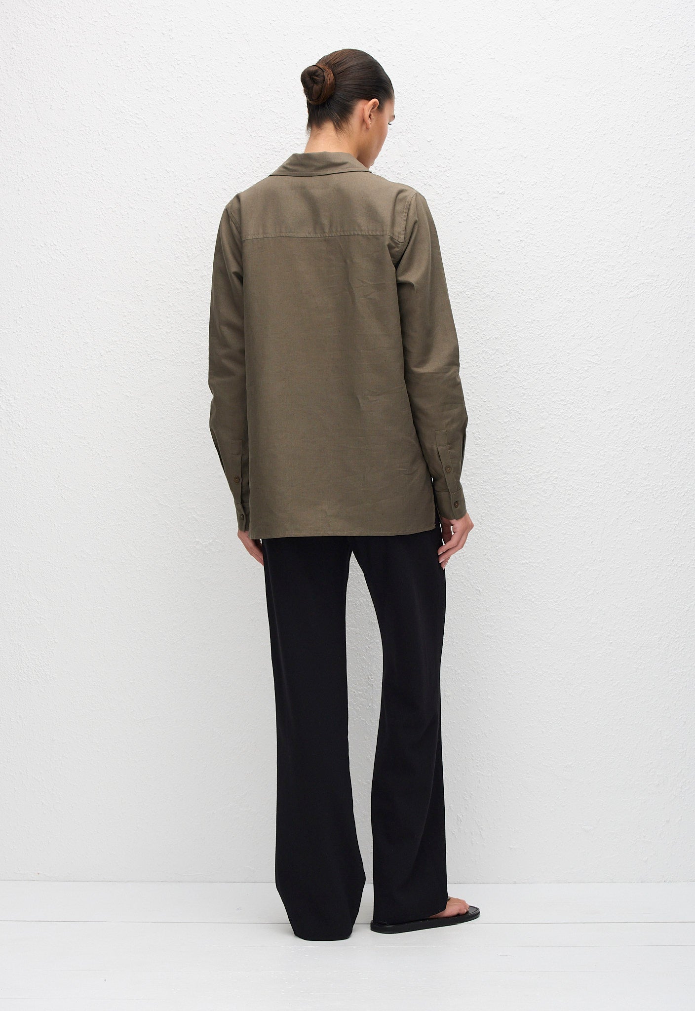 Straight Linen Shirt - Myrtle - Matteau