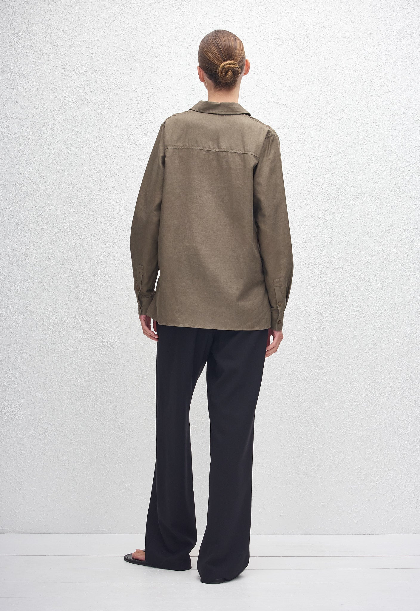 Straight Linen Shirt - Myrtle - Matteau