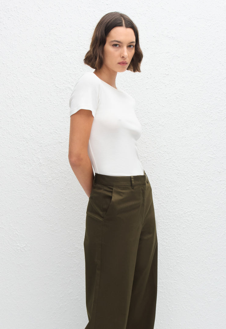 Straight Twill Trouser - Olive - Matteau