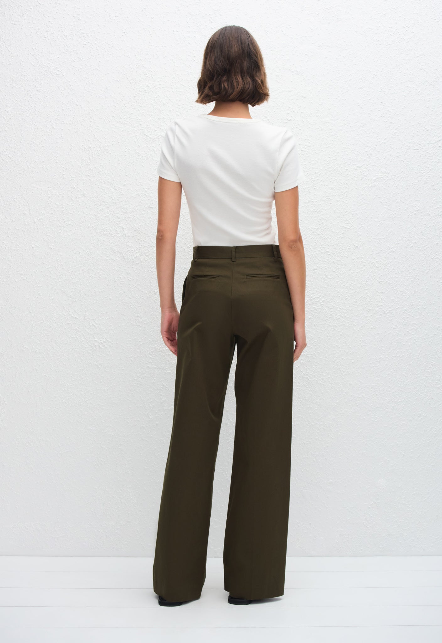 Straight Twill Trouser - Olive - Matteau