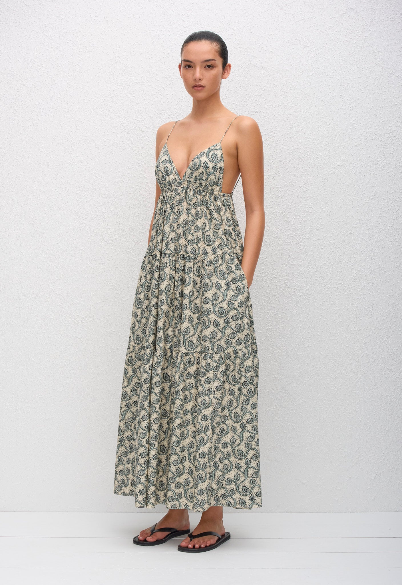 Triangle Tiered Sundress - Vine - Matteau