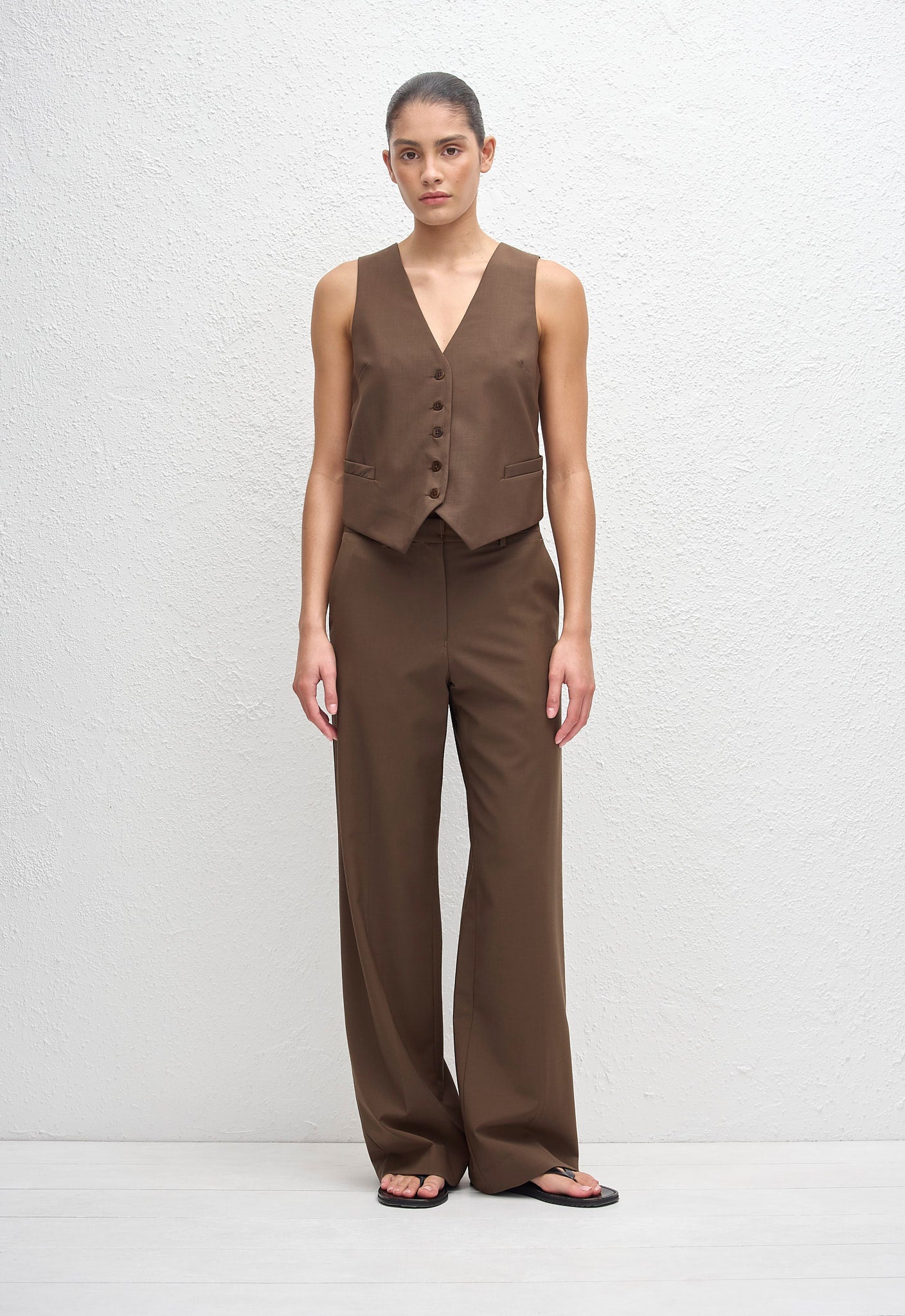 Tailored Waistcoat - Coffee - Matteau