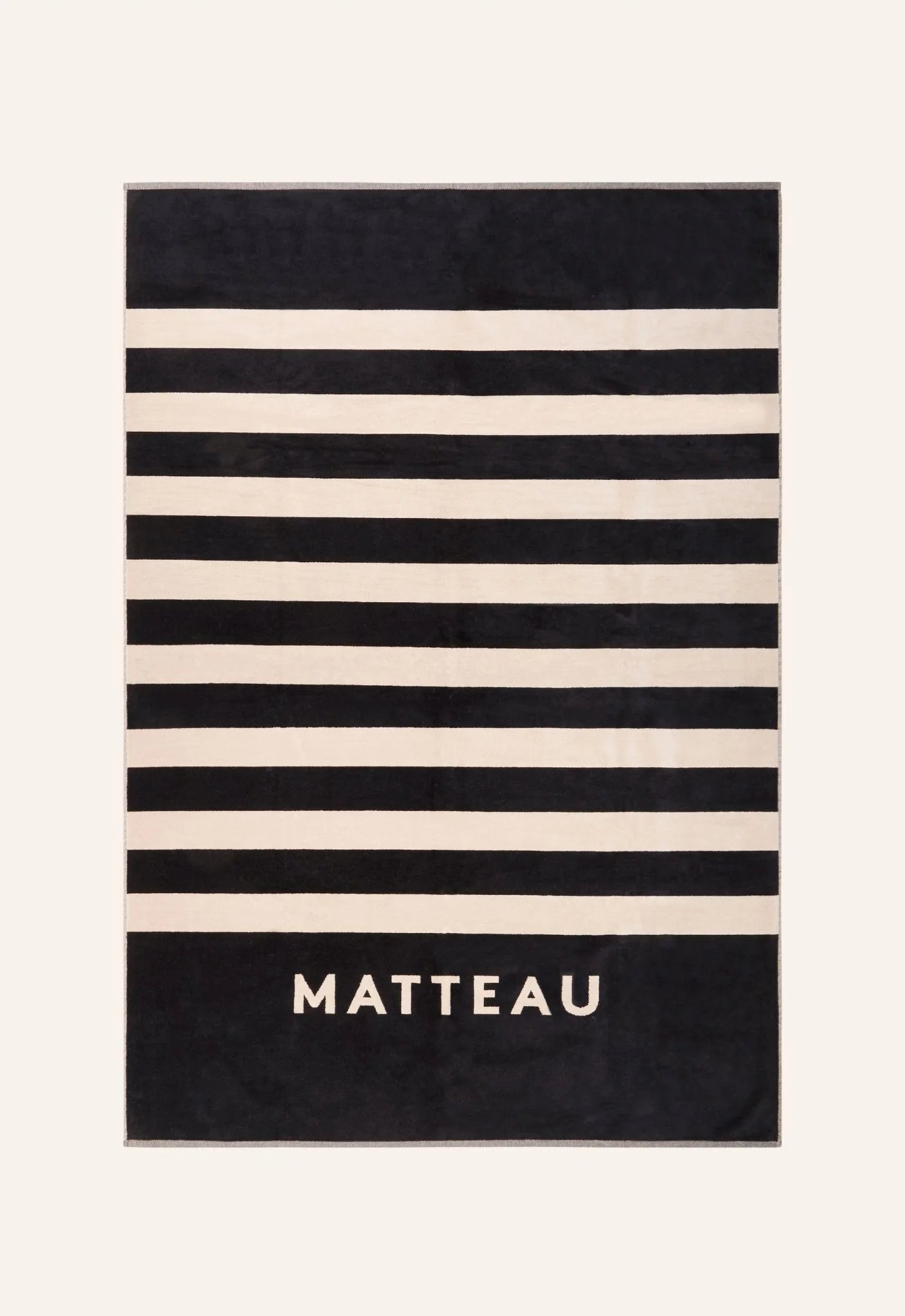 Matteau Stripe Towel - Black Ecru - Matteau