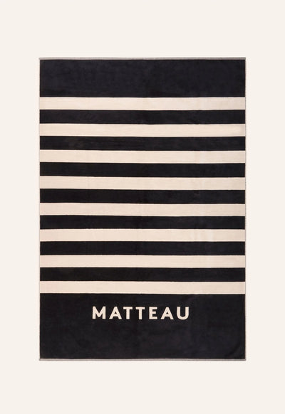 Matteau Stripe Towel - Black Ecru - Matteau