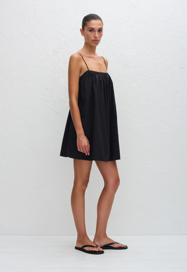 Voluminous Cami Mini Dress - Black