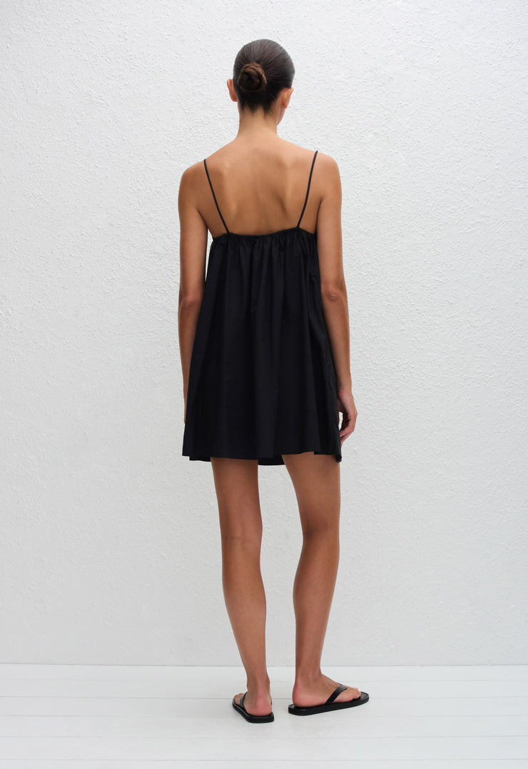 Voluminous Cami Mini Dress - Black - Matteau