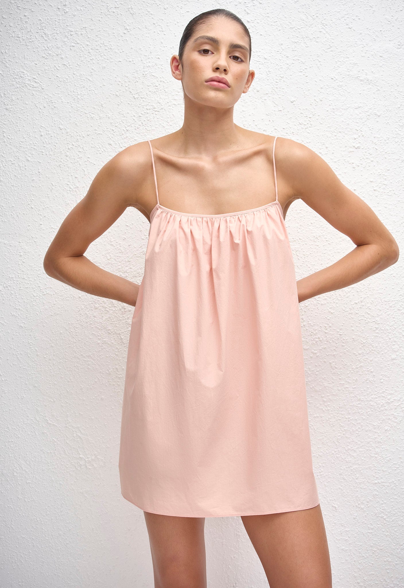 Voluminous Cami Mini Dress - Blush - Matteau
