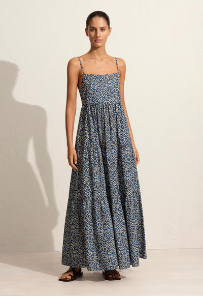 Tiered Low Back Sundress - Forget-Me-Not - Matteau