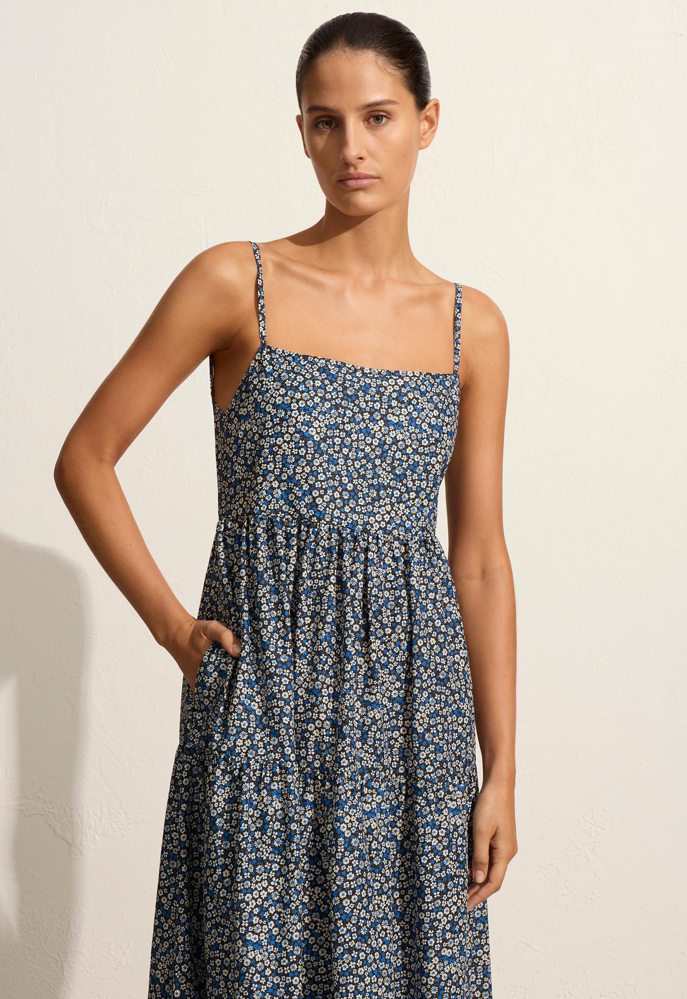 Tiered Low Back Sundress - Forget-Me-Not - Matteau