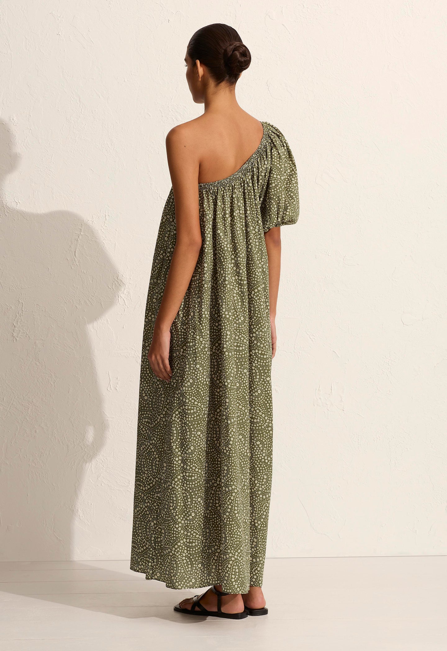 One Shoulder Maxi Dress - Jasmine (Olive) - Matteau