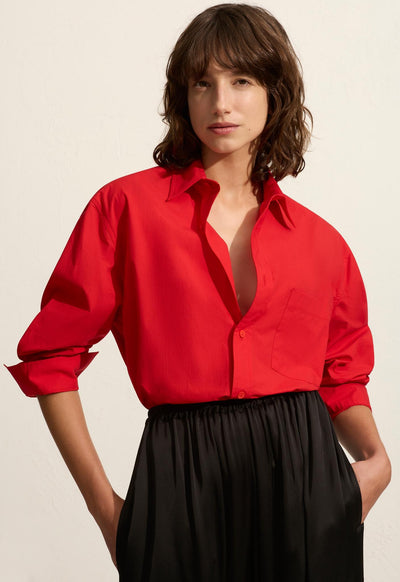 Relaxed Shirt - Rosso - Matteau