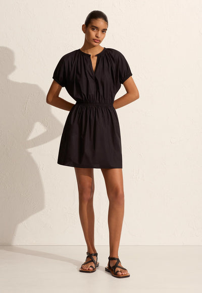 Cocoon Mini Dress - Black - Matteau