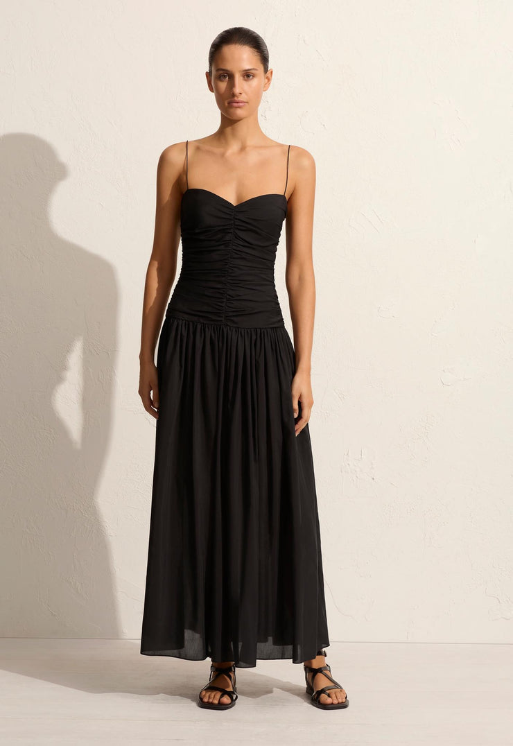 Matteau Voluminous Strapless Tiered Dress - Black – The Frankie Shop