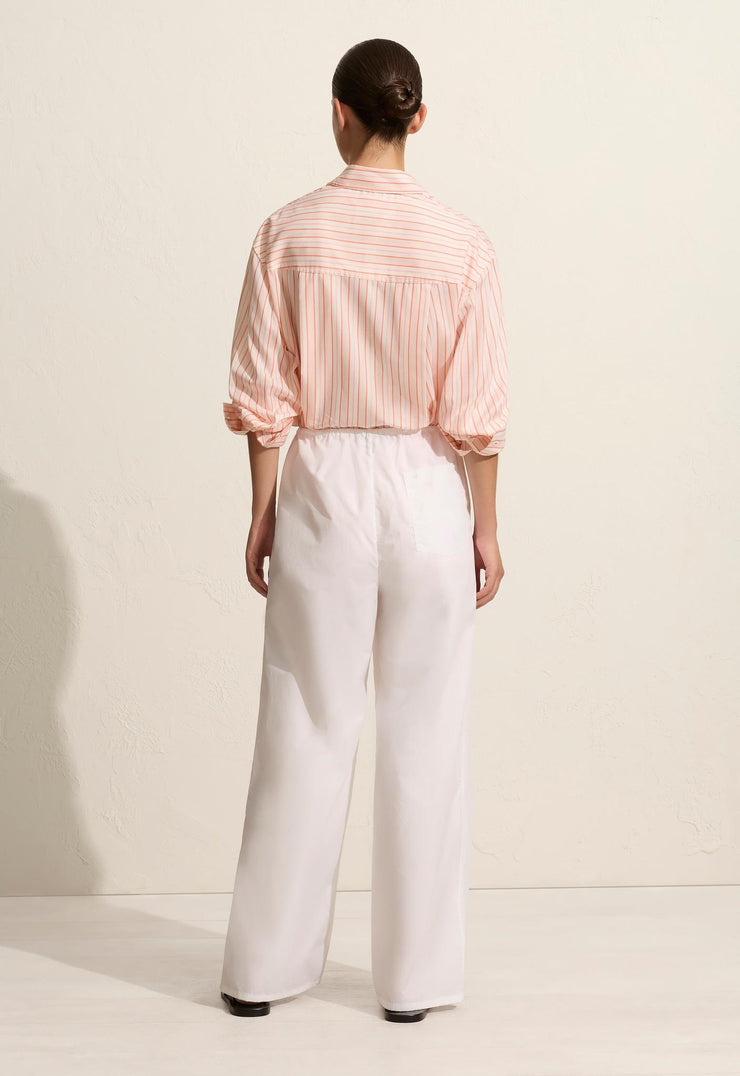 Soft Classic Stripe Shirt - Tangelo Stripe - Matteau