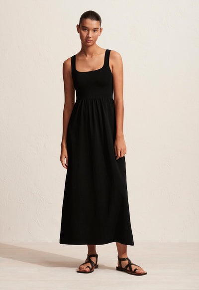 Classic Knit Dress - Black - Matteau