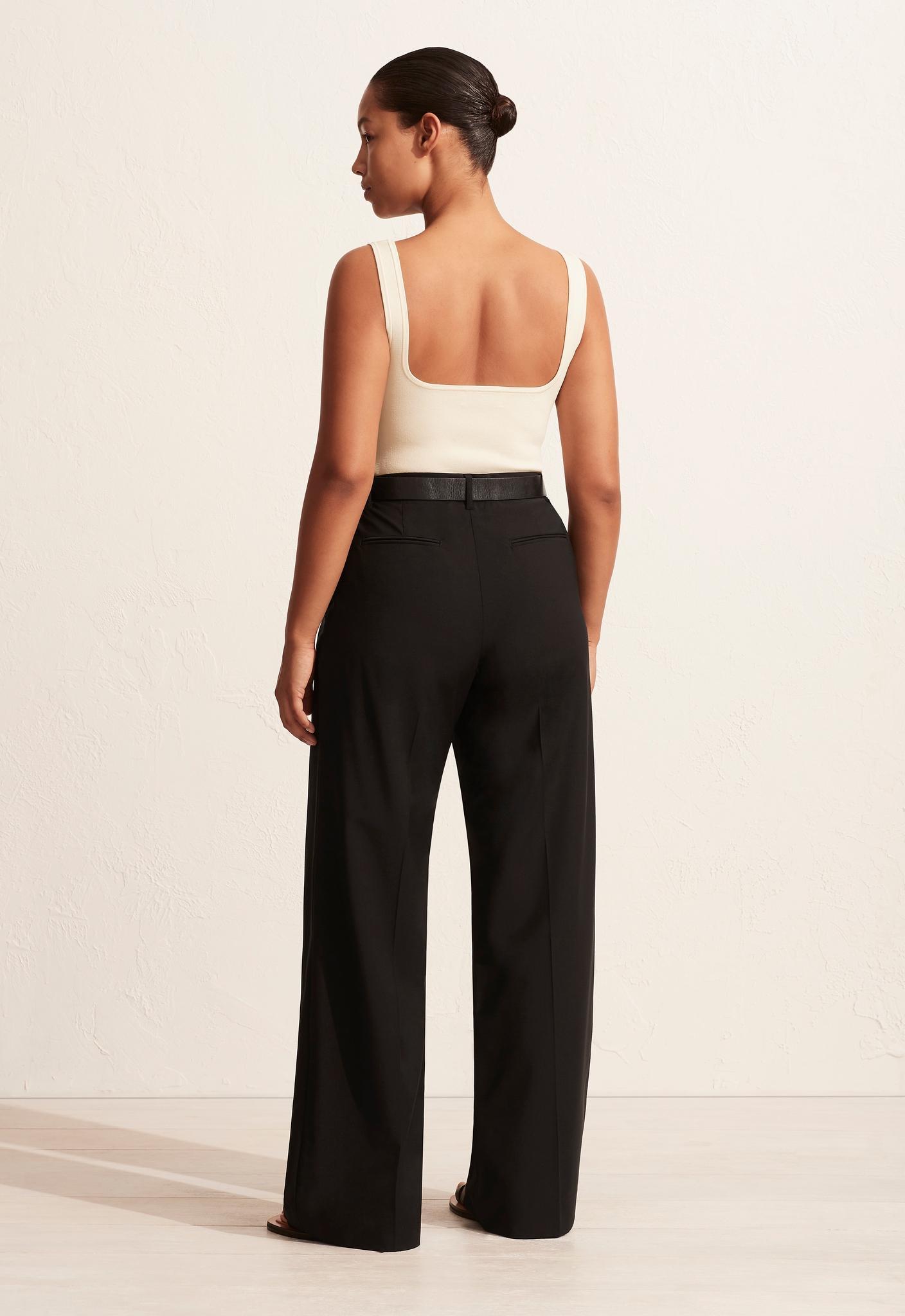 Relaxed Tailored Trouser - Black - Matteau