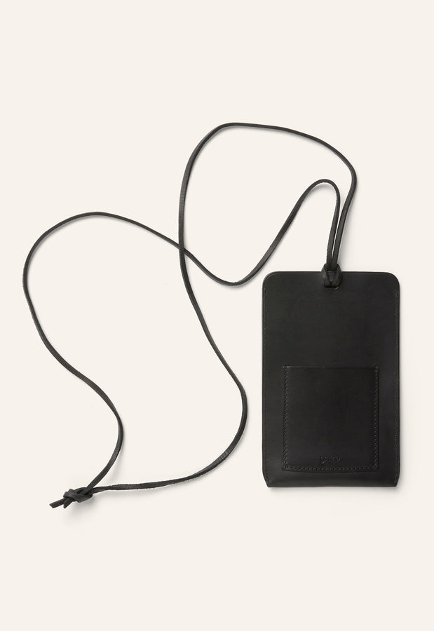 DEL’EP Leather Phone Carrier - Black - Matteau