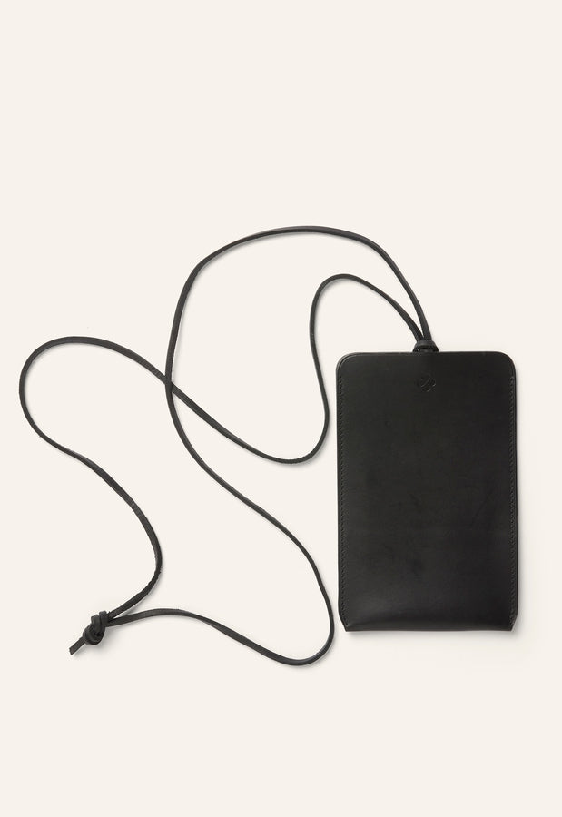 DEL’EP Leather Phone Carrier - Black - Matteau