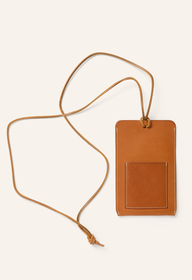 DEL’EP Leather Phone Carrier - Tan - Matteau